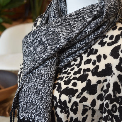 Gray and Black scarf by Kristina Nichols