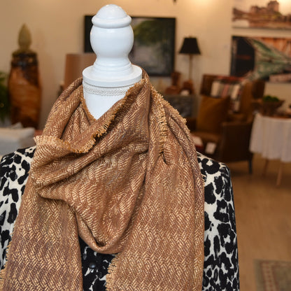 Gold and Tan Scarf by Kristina Nichols