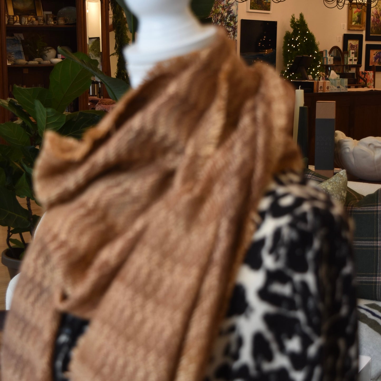 Gold and Tan Scarf by Kristina Nichols