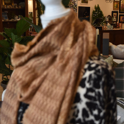 Gold and Tan Scarf by Kristina Nichols