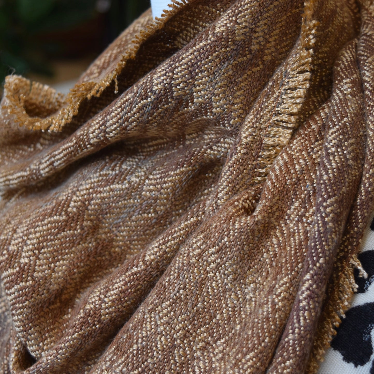 Gold and Tan Scarf by Kristina Nichols