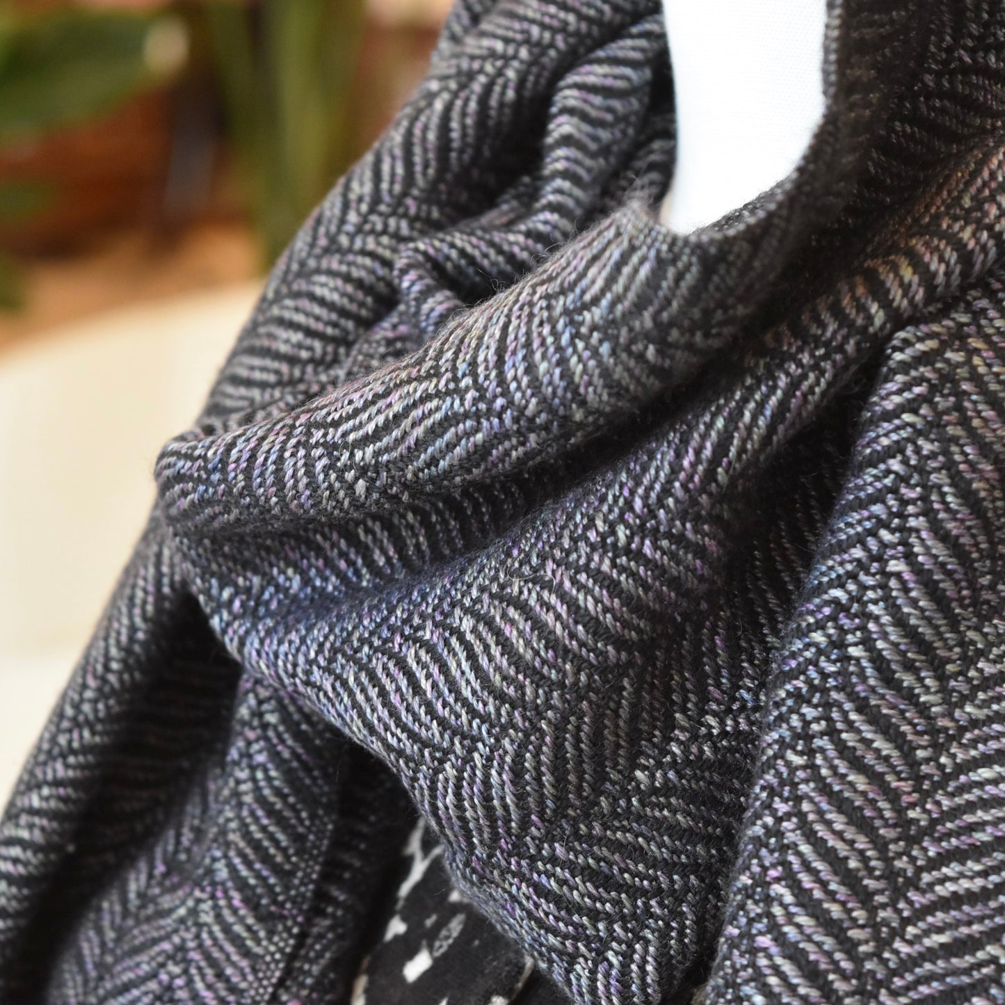 Iridescent Black Scarf by Kristina Nichols