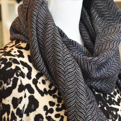 Iridescent Black Scarf by Kristina Nichols