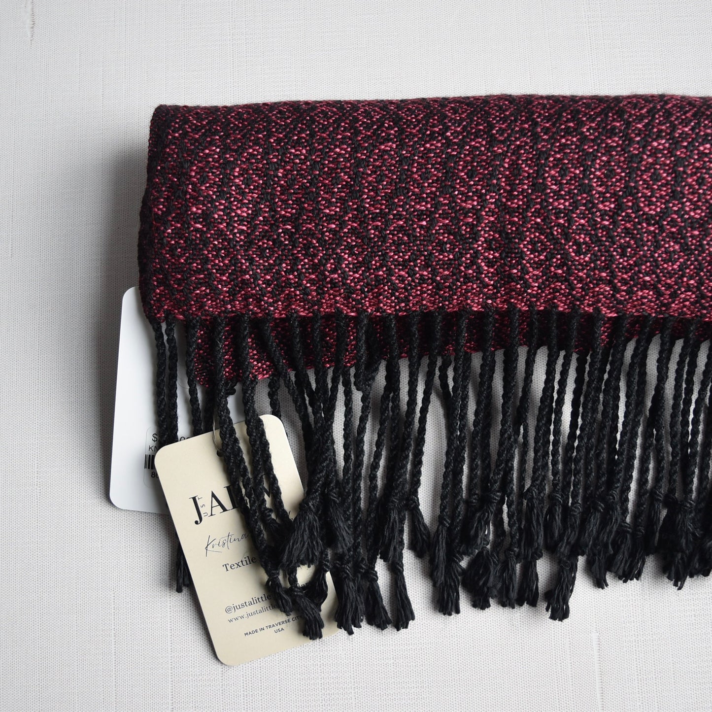 Pink and Black Scarf by Kristina Nichols