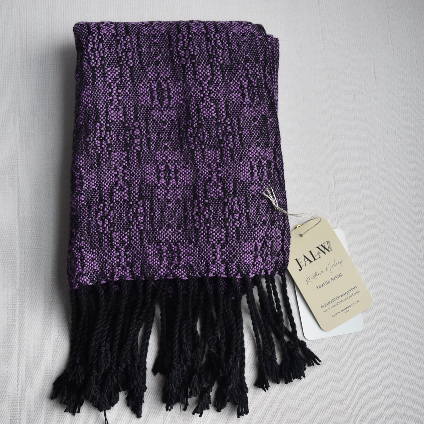 Black and Purple Scarf by Kristina Nichols