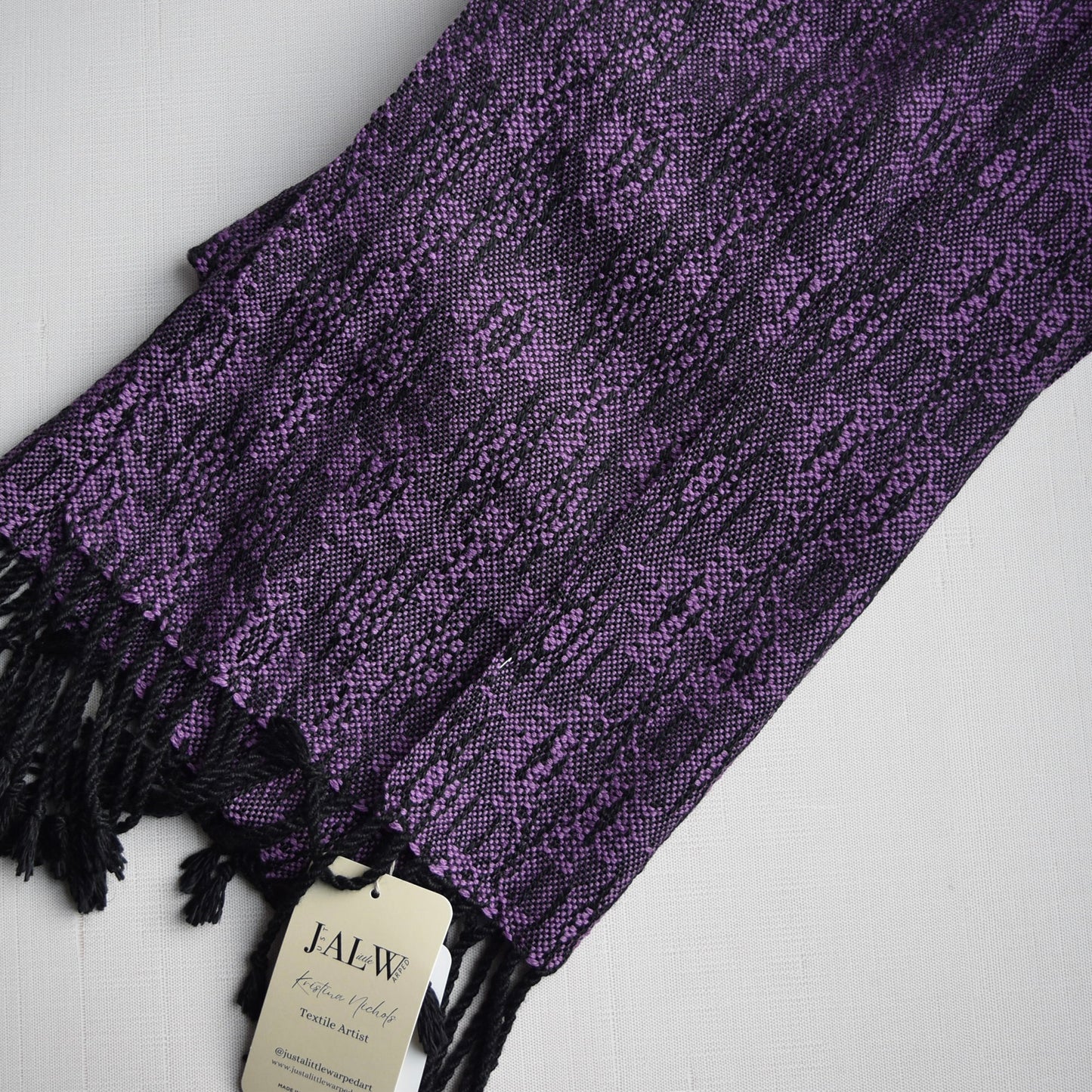 Black and Purple Scarf by Kristina Nichols