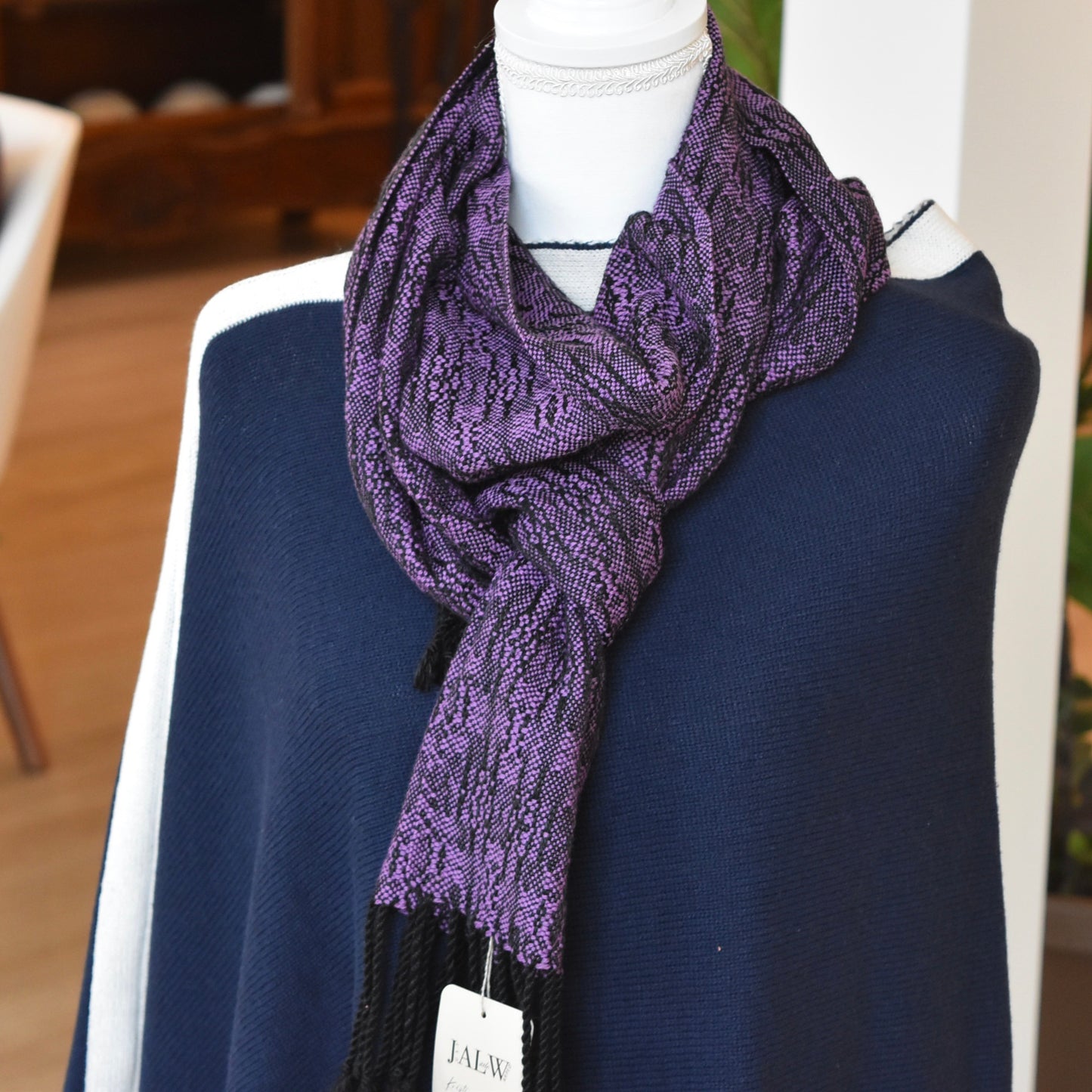 Black and Purple Scarf by Kristina Nichols