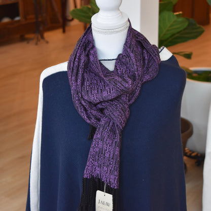 Black and Purple Scarf by Kristina Nichols