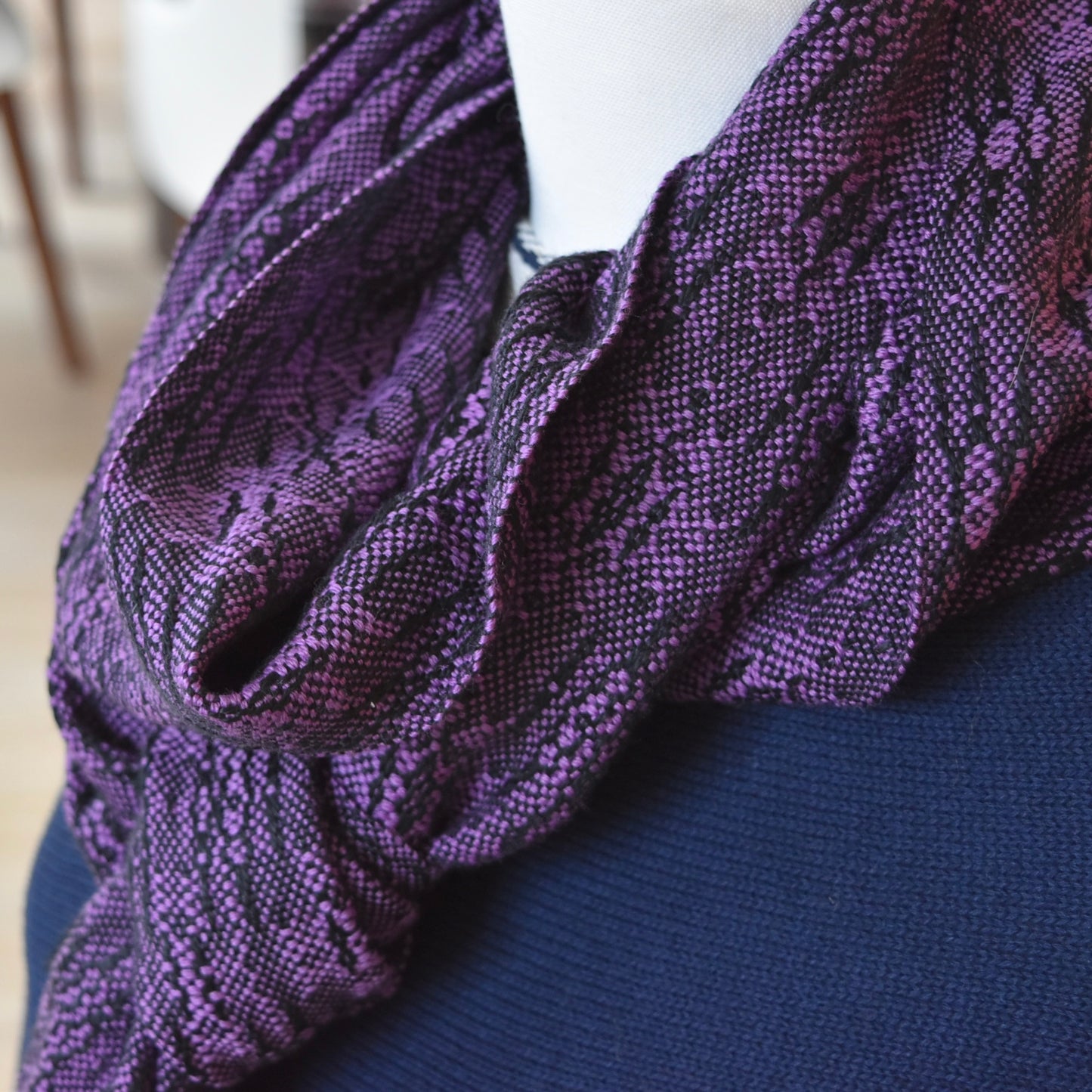 Black and Purple Scarf by Kristina Nichols