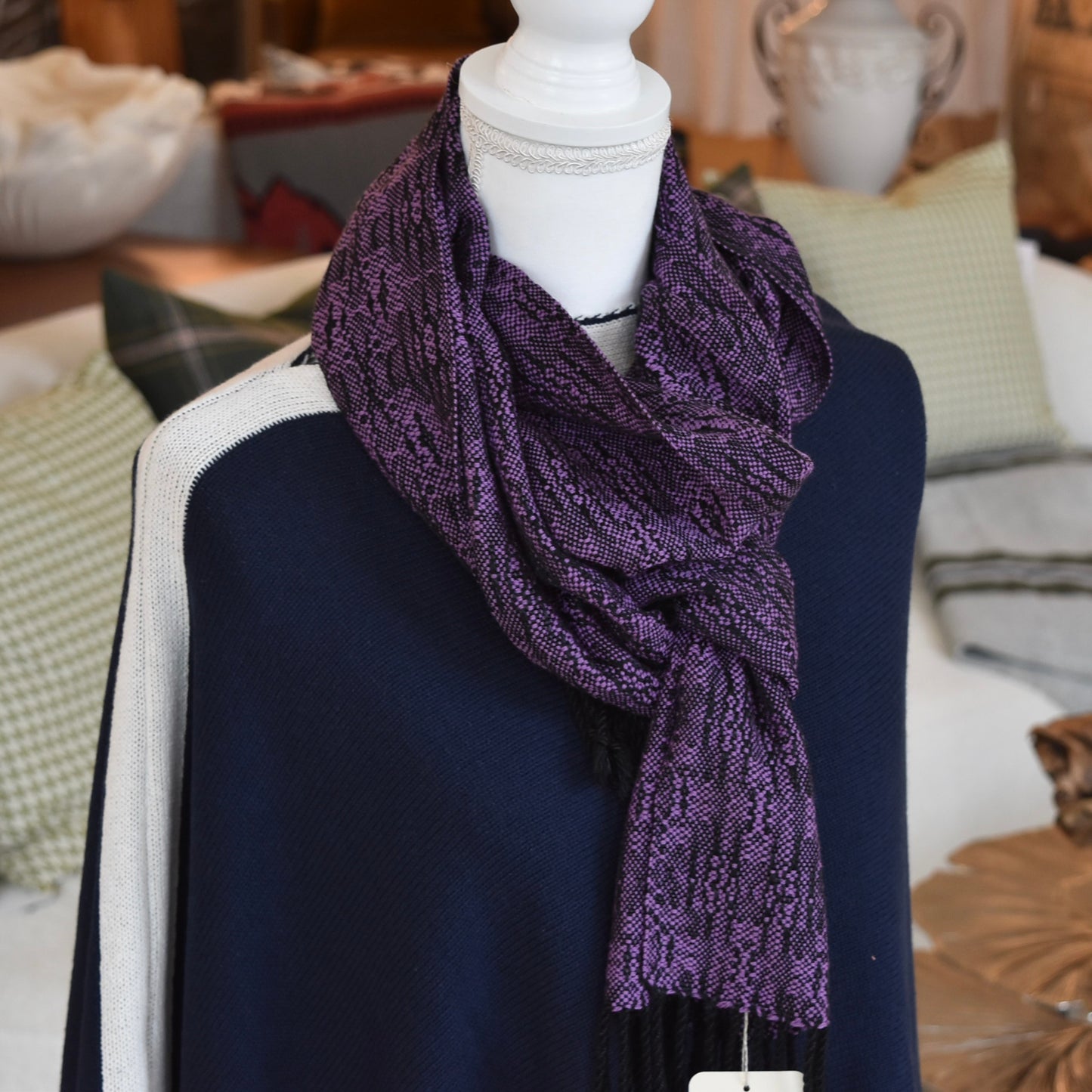 Black and Purple Scarf by Kristina Nichols