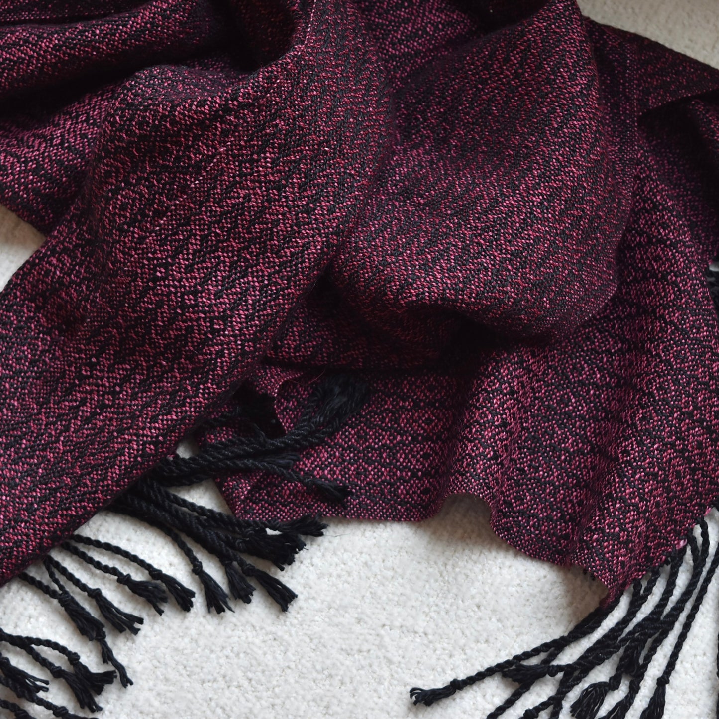 Pink and Black Scarf by Kristina Nichols