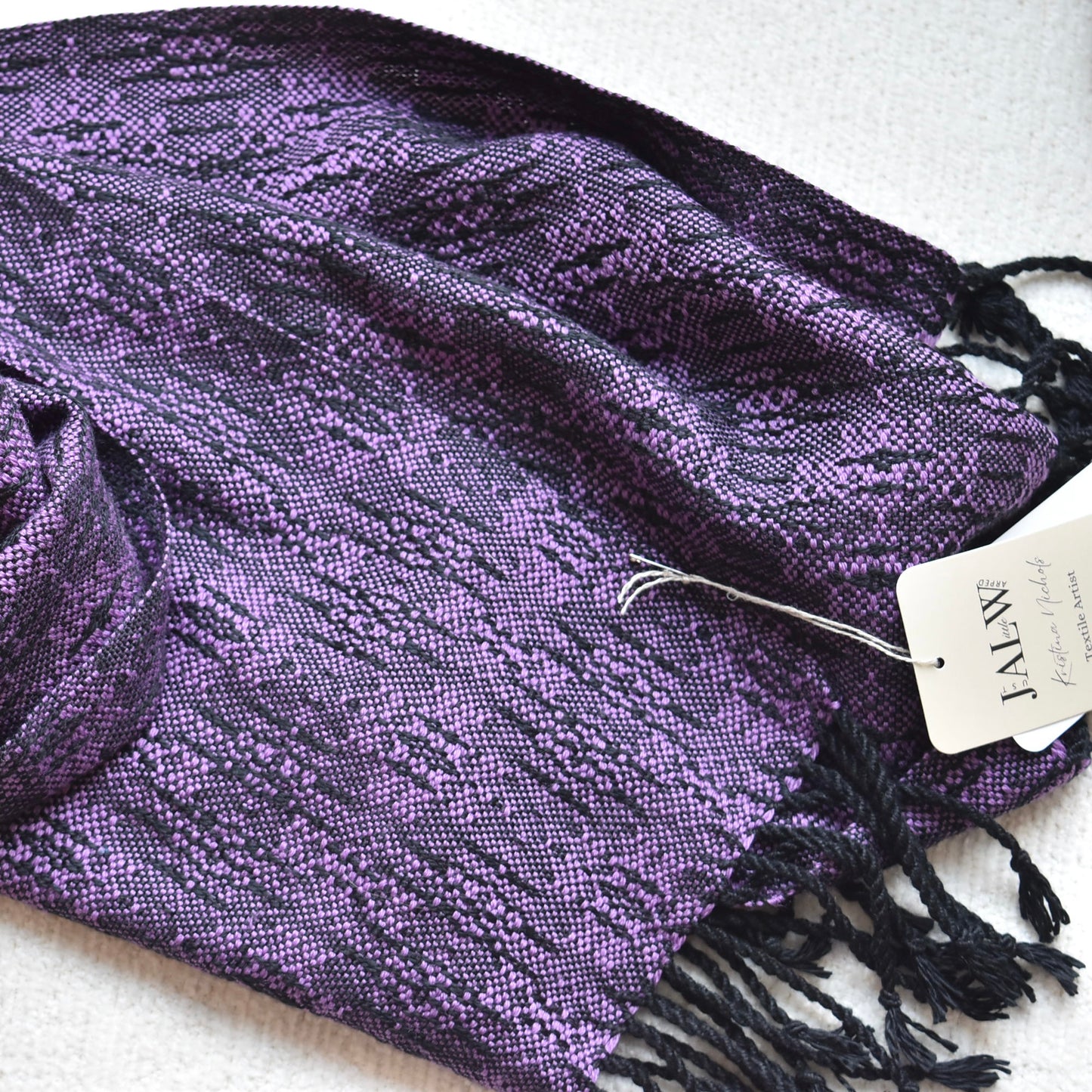 Black and Purple Scarf by Kristina Nichols