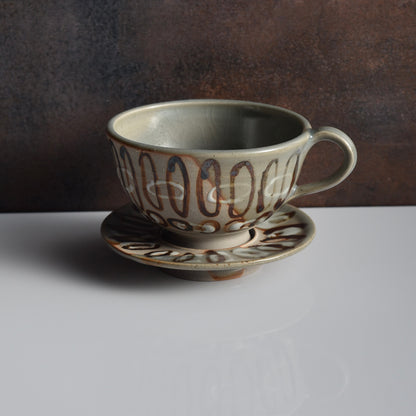 Teacup 4A & Saucer Handcrafted by Brianne Munch