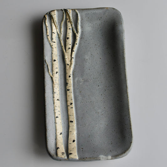 Handmade Dish in Light Blue Birch by Jan Toscano