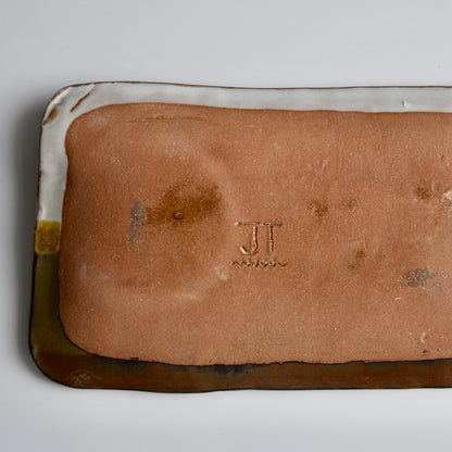 Medium Autumn Tone Dish by Jan Toscano