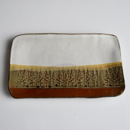 Medium Autumn Tone Dish by Jan Toscano