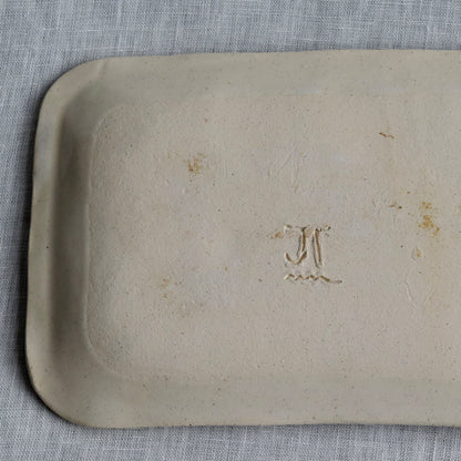 Medium Dark Blue Evergreen Dish by Jan Toscano