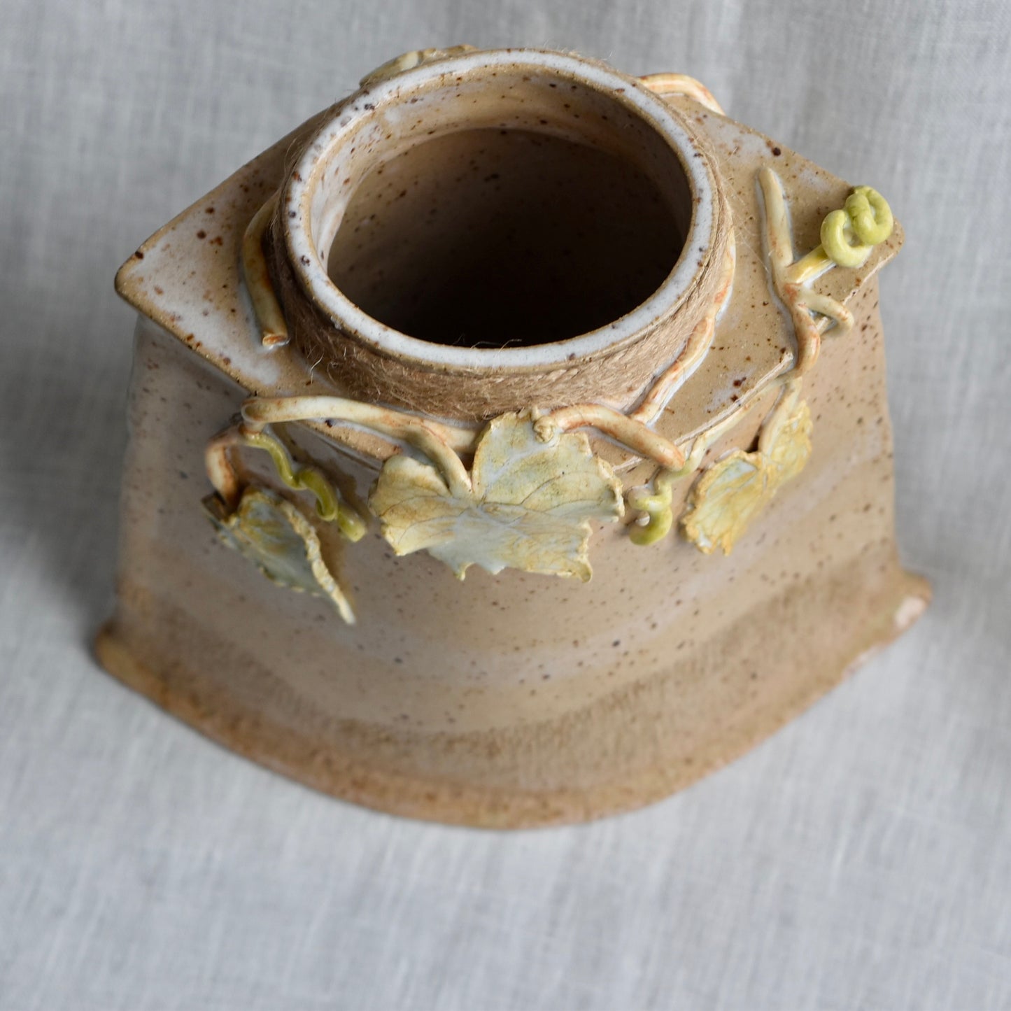 Grape Leaf Vase by Jan Toscano
