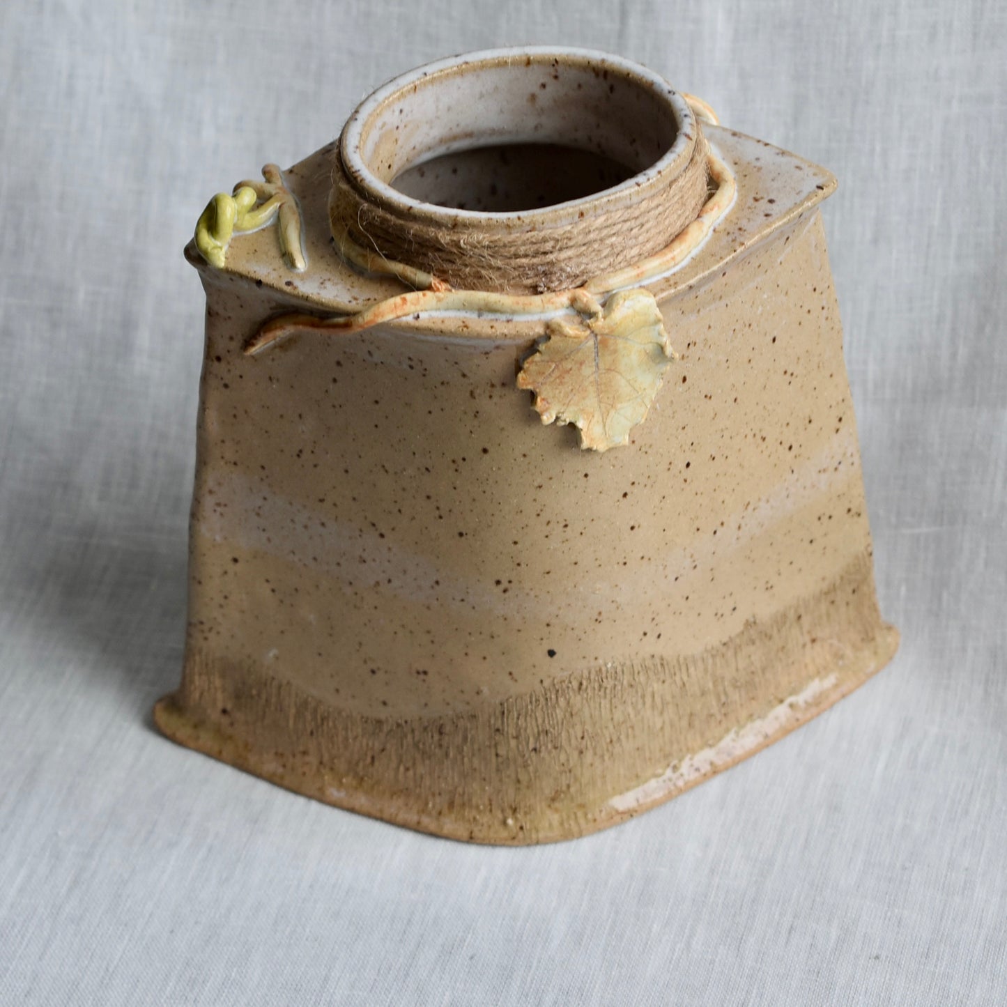 Grape Leaf Vase by Jan Toscano