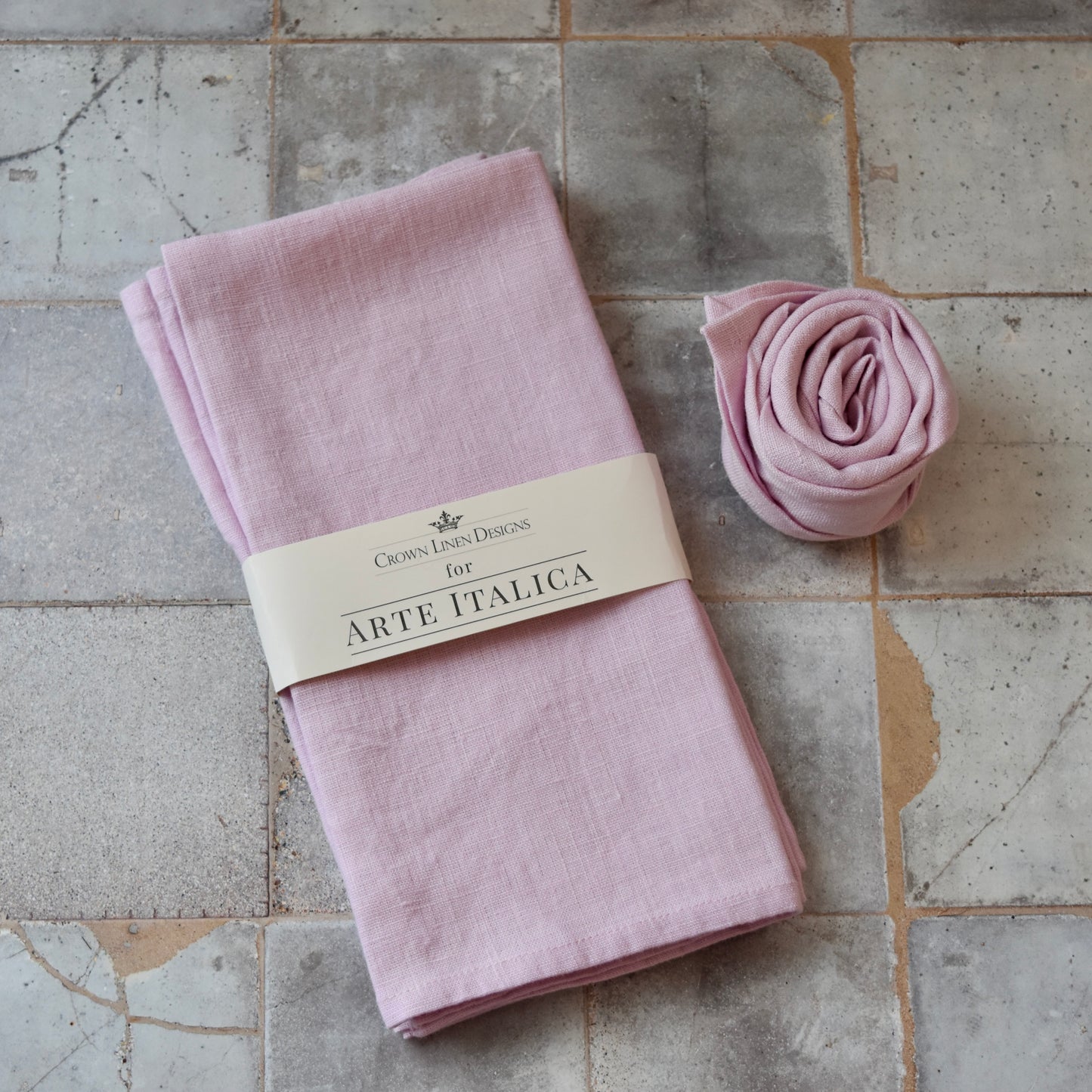 Washed Linen Napkin Set by Arte Italica & Crown Linen Designs