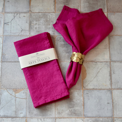 Washed Linen Napkin Set by Arte Italica & Crown Linen Designs