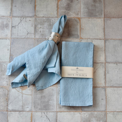 Washed Linen Napkin Set by Arte Italica & Crown Linen Designs