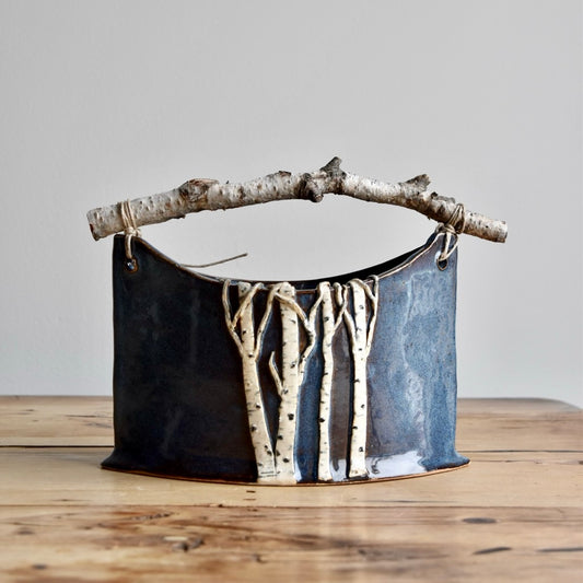 Blue Birch Basket by Jan Toscano