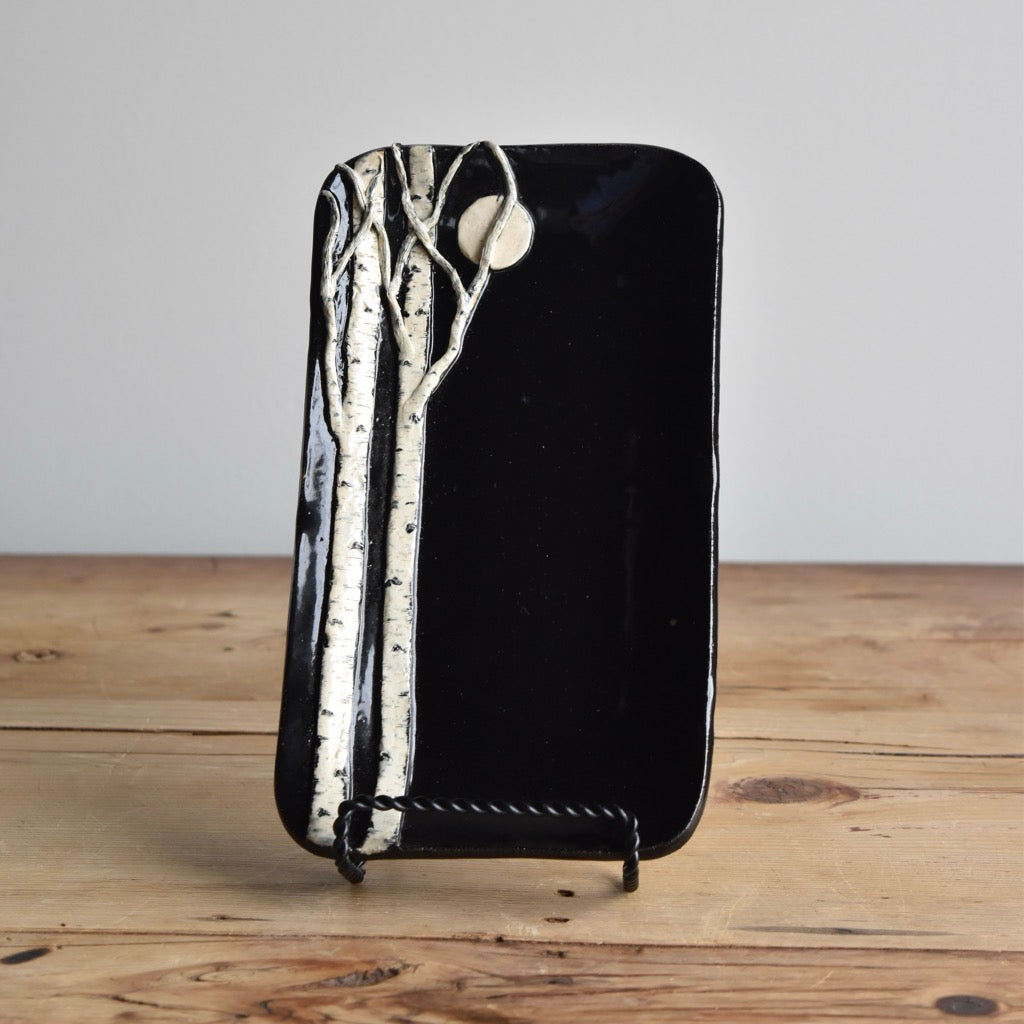 Medium Black Birch Dish by Jan Toscano