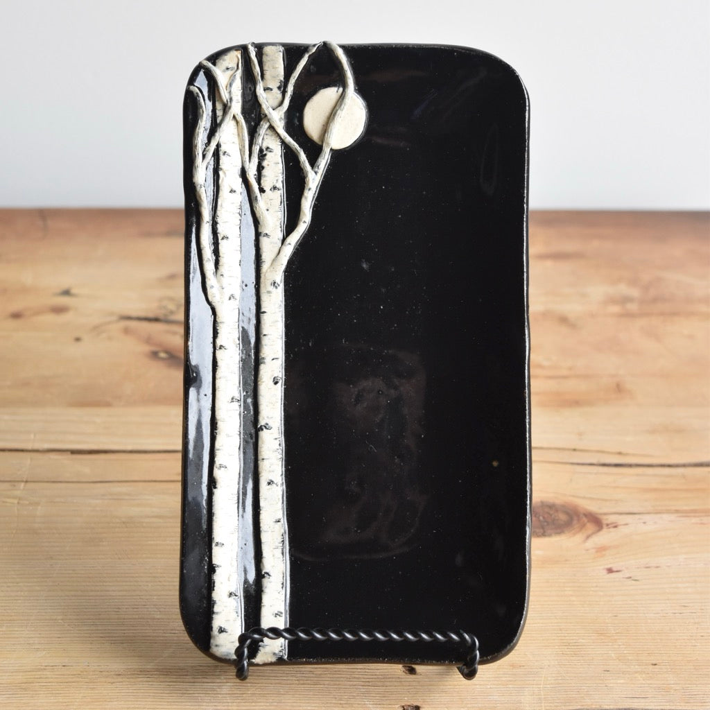 Medium Black Birch Dish by Jan Toscano