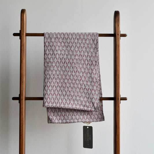 Cotton Tea Towel / Hand Towel in Raspberry by Kristina Nichols