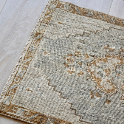 Vintage Hand Knotted Rug in Brown, Beige, Gray by Tara Dennis Design