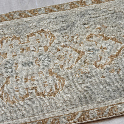 Vintage Hand Knotted Rug in Brown, Beige, Gray by Tara Dennis Design