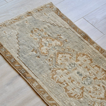 Vintage Hand Knotted Rug in Brown, Beige, Gray by Tara Dennis Design