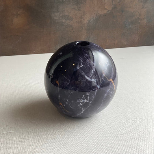 Vase in Charcoal Marble By Everlasting Candle