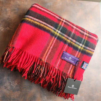 Prince of Scots Double Merino Wool Blanket in Royal Stewart