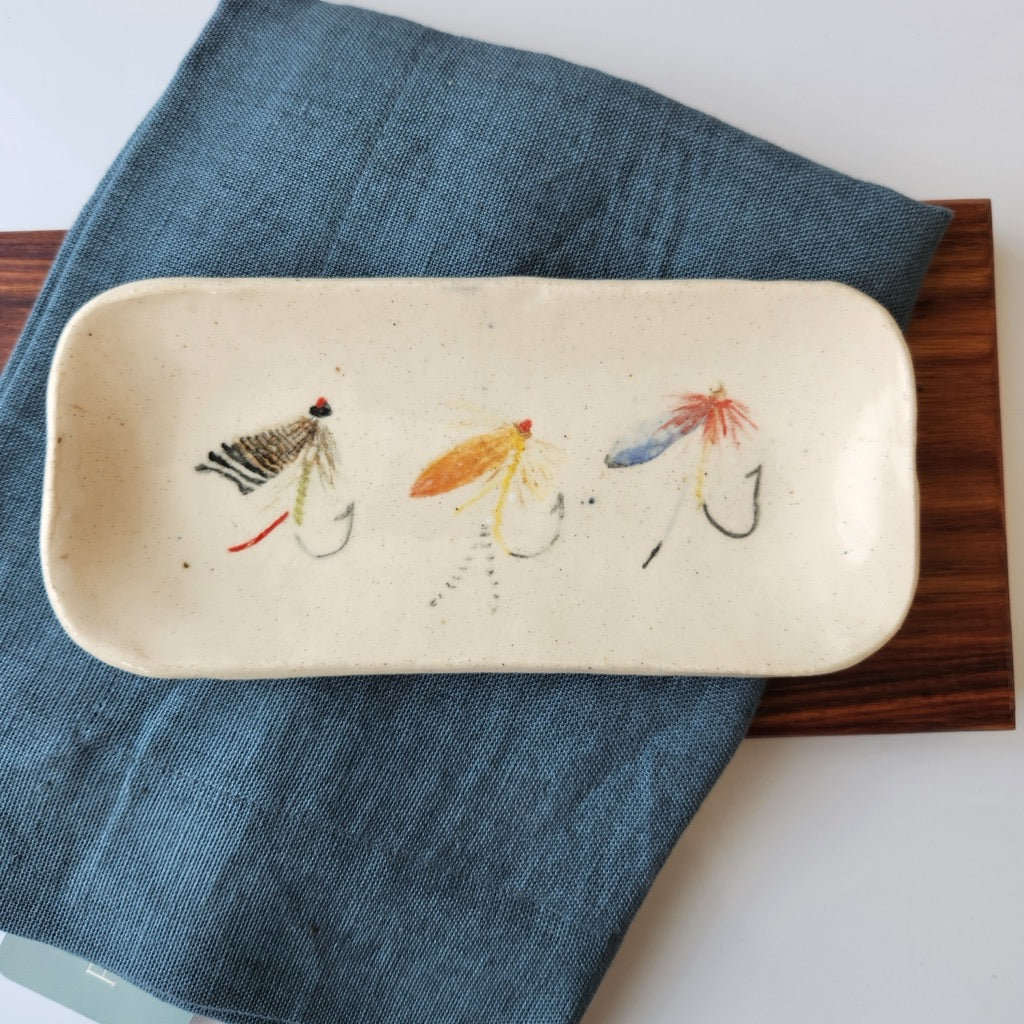 Extra Small Fly Fishing Dish by Jan Toscano