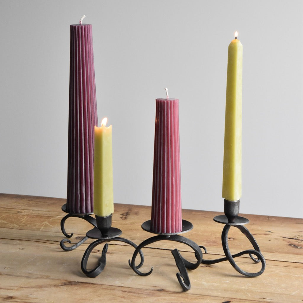 5” Sculpture Ball Taper Candle Holder by Blackthorne Forge