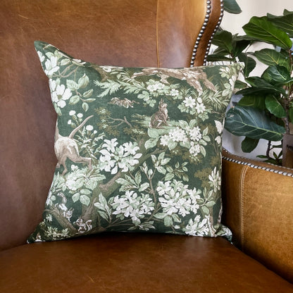 Hound Meadow Throw Pillow by Schumacher