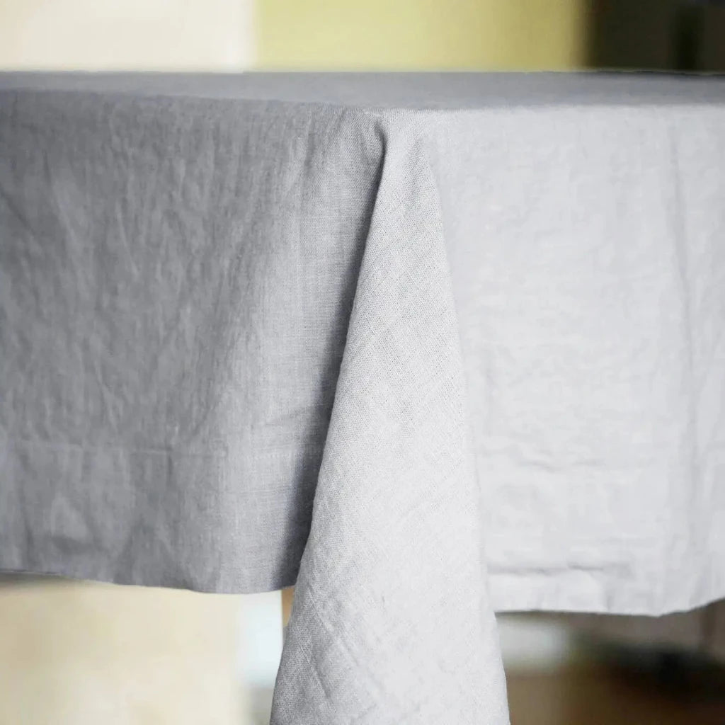 Fog Rectangular Tablecloth by Rough Linen