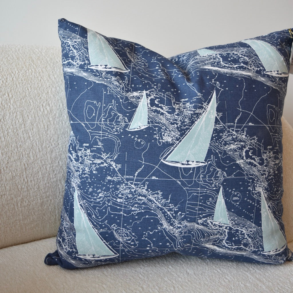 Hildegard Coastal Throw Pillow by Dahlia & Grace
