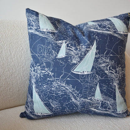 Hildegard Coastal Throw Pillow by Dahlia & Grace