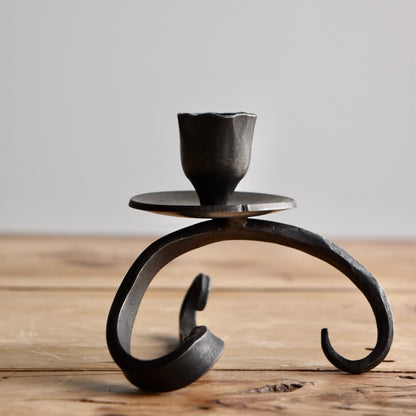 5” Sculpture Ball Taper Candle Holder by Blackthorne Forge