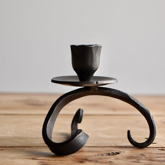 5” Sculpture Ball Taper Candle Holder by Blackthorne Forge