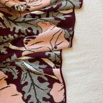 Pavot Art Nouveau Throw Blanket in Dark Green by Maurice Pollard for In2Green