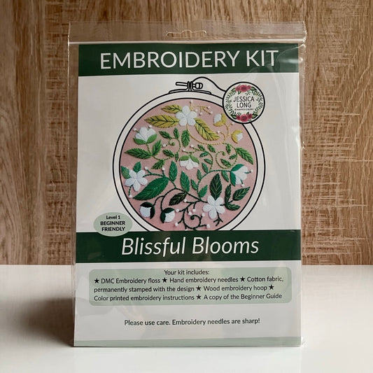 Blissful Blooms Embroidery Kit By Jessica Long Embroidery