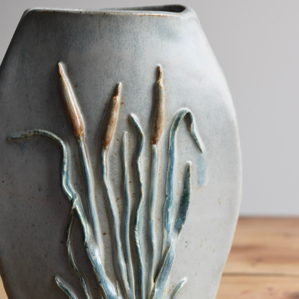 Cattail Vase by Jan Toscano