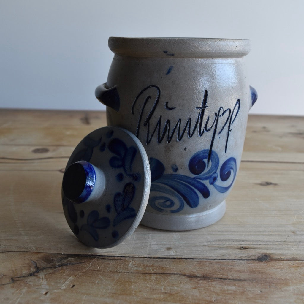 Gray and Blue German Pot