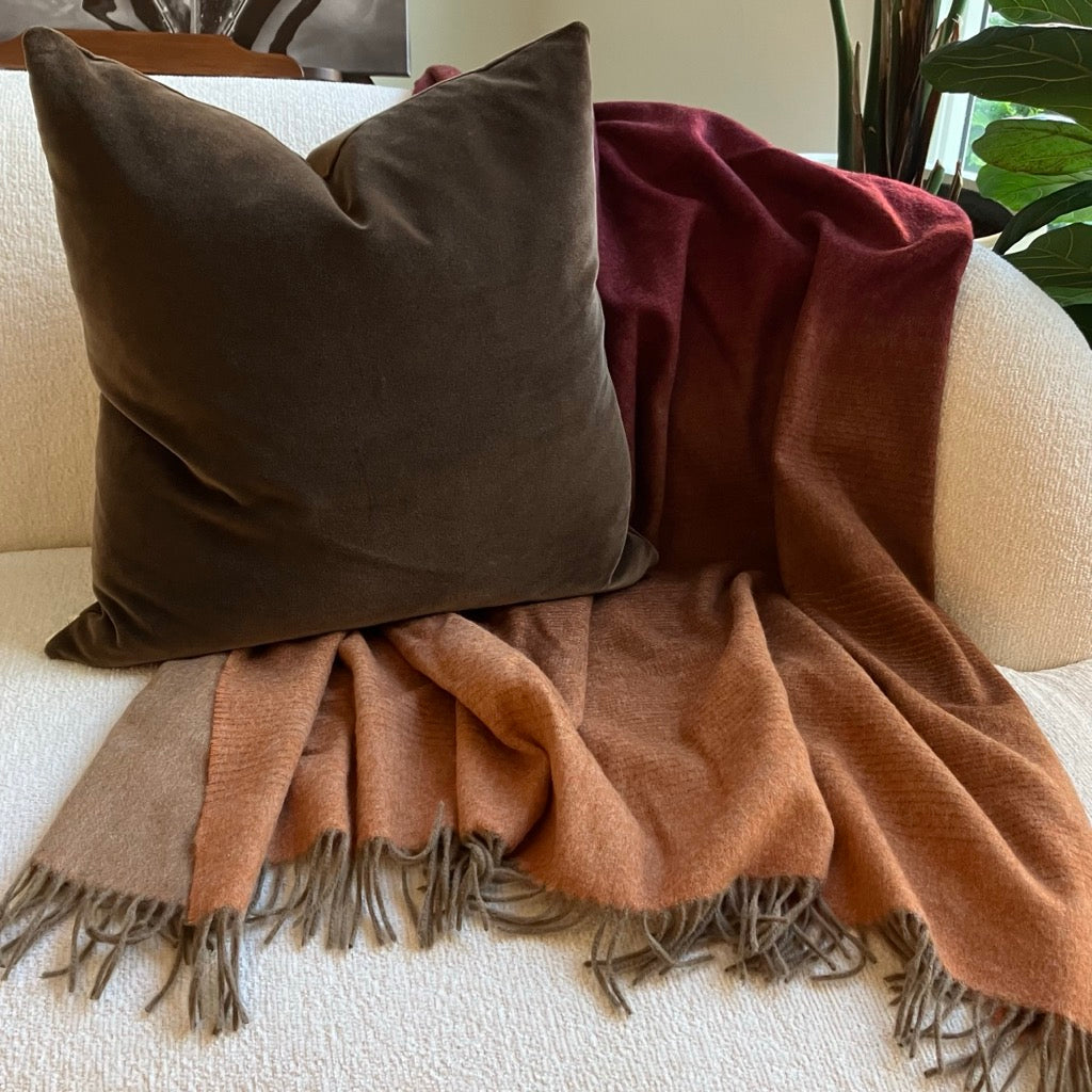 Whisper Ombre Merino Throw by Prince of Scots