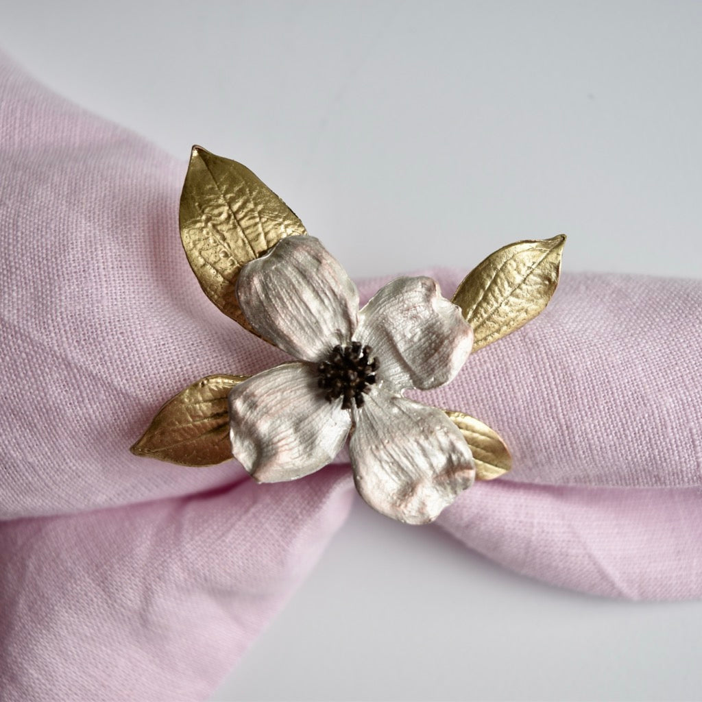 Dogwood Napkin Rings Set of 4 by Michael Michaud