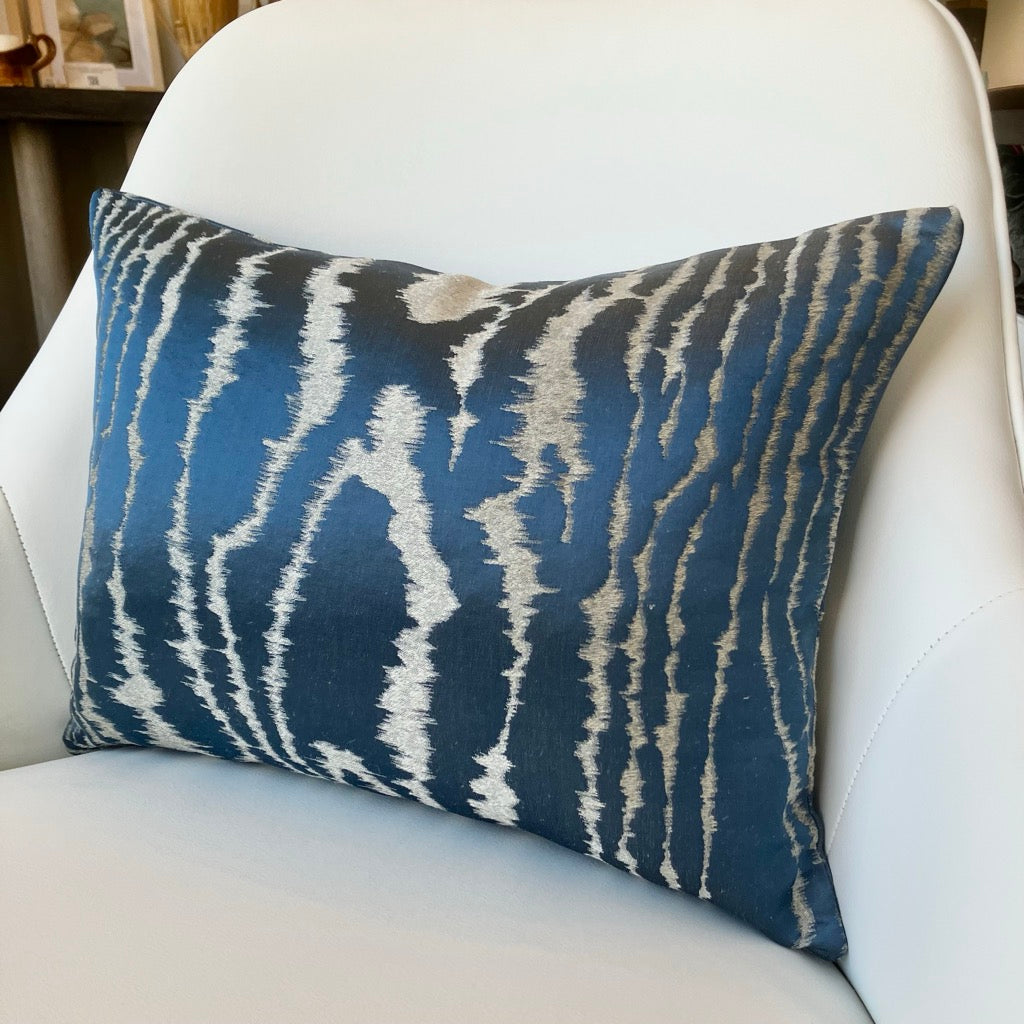 Midnight Faux Bois Pillow by Schumacher